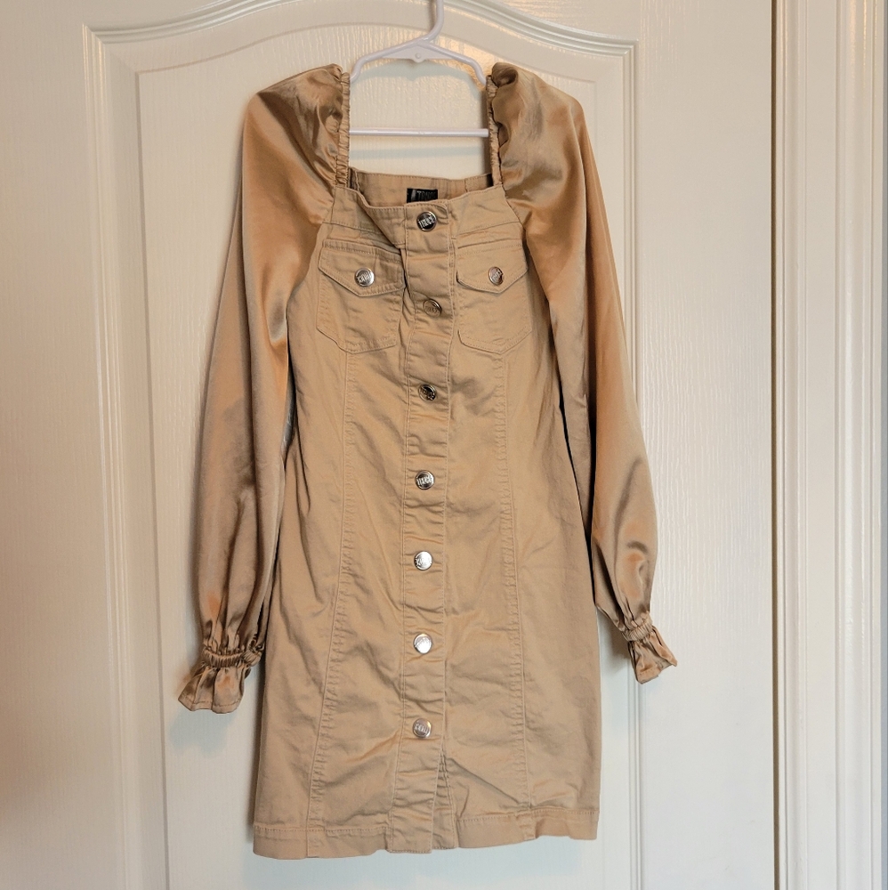 Stylish Tan Girls Dress